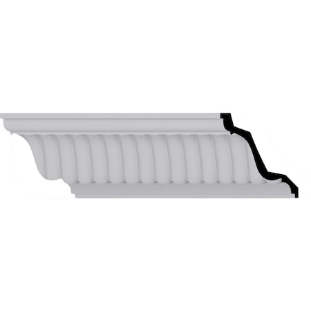 Ekena Millwork 6 1/2"H x 6"P x 8 5/8"F x 94 1/2"L Carrillo Large Crown Moulding MLD06X06X09CI